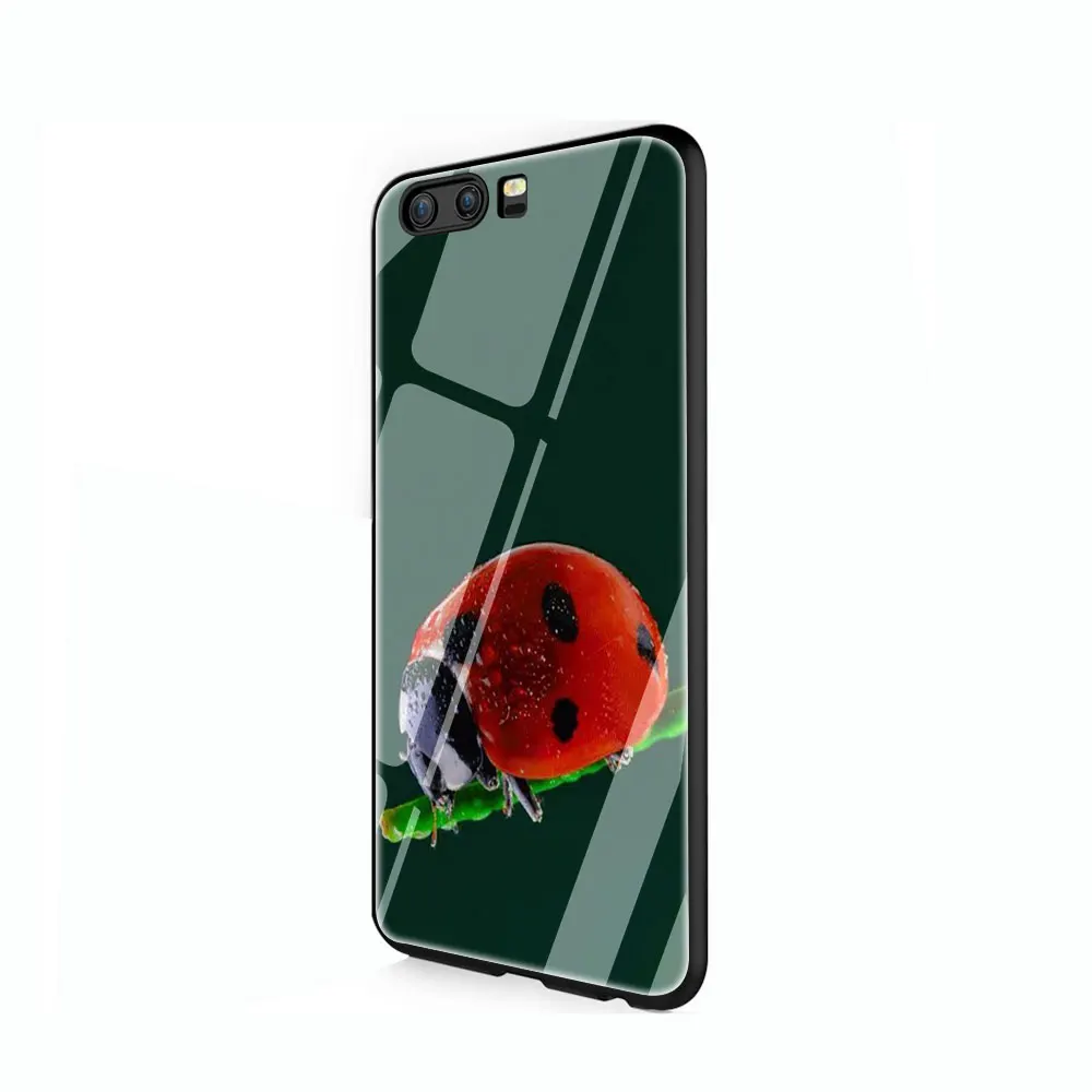 G4 Чехол из закаленного стекла с божьей коровкой и насекомыми для huawei mate P 10 20 30 Lite Pro Y9 Honor 8X 7A - Цвет: G4