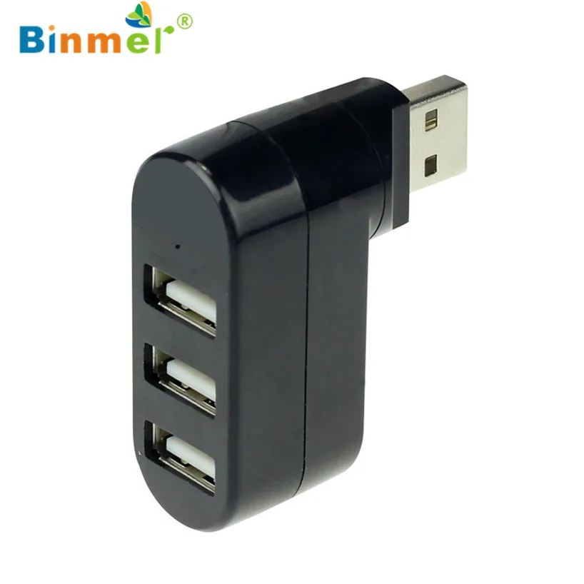 Binmer 2017 модный 3-портовый КОНЦЕНТРАТОР USB 2 0 Мини Поворотный - Цена: 