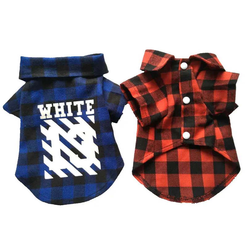 Pet Puppy Dog Clothes Plaid Shirt Coats Jackets For Small Dogs Clothing Yorkies Chihuahua | Дом и сад