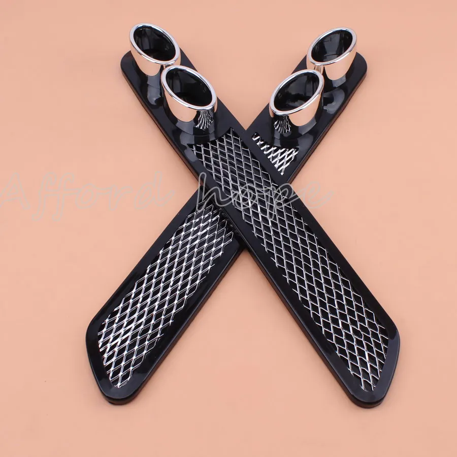 1 шт. черный + хромированный Автомобильный декоративный хвостовой трубы эмблема