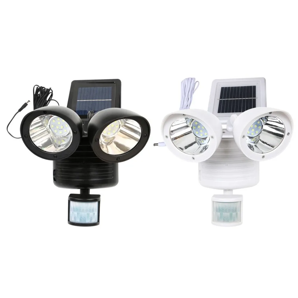 22 LED PIR детектор Солнечная охранная лампа Солнечный точечный свет датчик движения