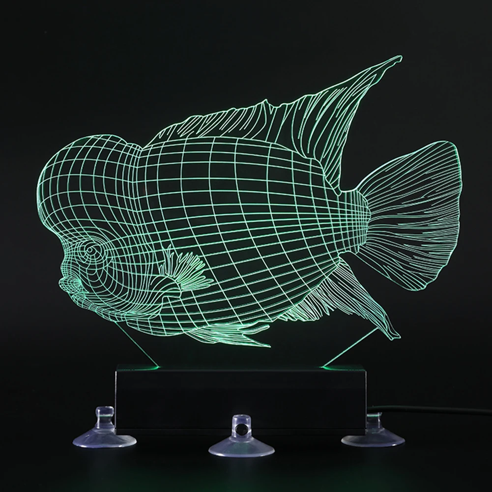 Легкая аквариумная лампа 3D красочная светодиодная прочная подводная