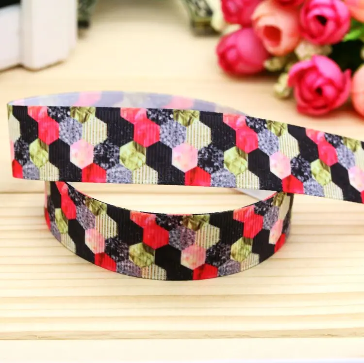 

7/8inch Free Shipping Glitz Glam Printed Grosgrain Ribbon Hairbow Headwear Party Decoration Diy Wholesale OEM 22mm P5411