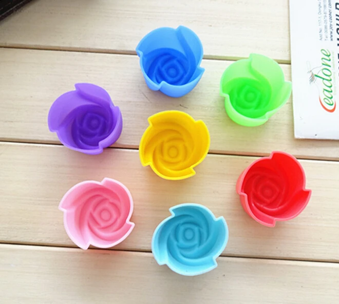 Роза булочки чашечка для печенья выпекания хлебобулочных изделий Шоколад Желе