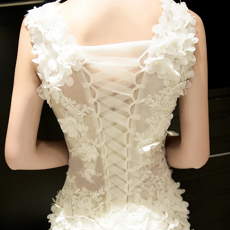 Slimming Sexy Tail dress with Flower decoration Wedding Adult Ritual Party Company Year Hollow Out Embroidery | Свадьбы и торжества