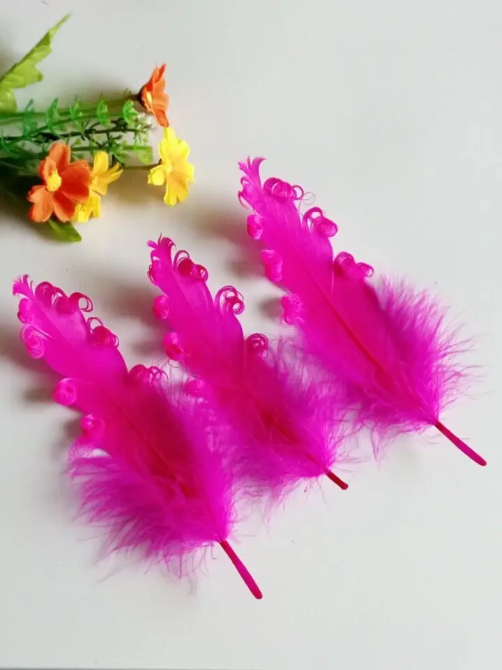 Новинка! 50 шт. изделия ручной работы с розовым гусиным пером 5 7 дюймов/12 17 см