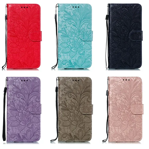 Чехол-бумажник из кожи с кружевными цветами для Huawei P30 Lite Pro Mate 20 Honor 10 10I 8S 8X чехол