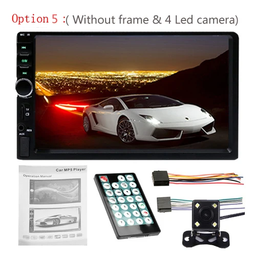 Option 5--Q AMprime 2 din автомагнитола " HD плеер Bluetooth автомобильное радио рулевое колесо управление Мультимедиа USB/TF/FM Авторадио Автомобильная резервная камера - Цвет: Option 5--Q