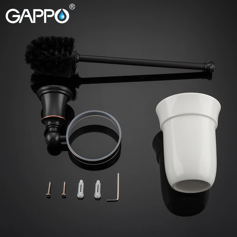 Настенный держатель для туалетной щетки GAPPO черный керамической чашки