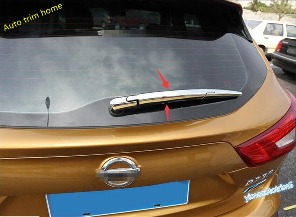 

lapetus Chrome Rear Windshield Window Wiper Plate Cover Trim Accessories Fit For Nissan Qashqai J11 2014 - 2020 ABS