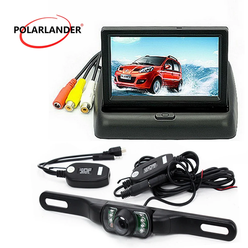 TFT складной зеркальный монитор Авто для автомобиля HD LCD парковочная помощь
