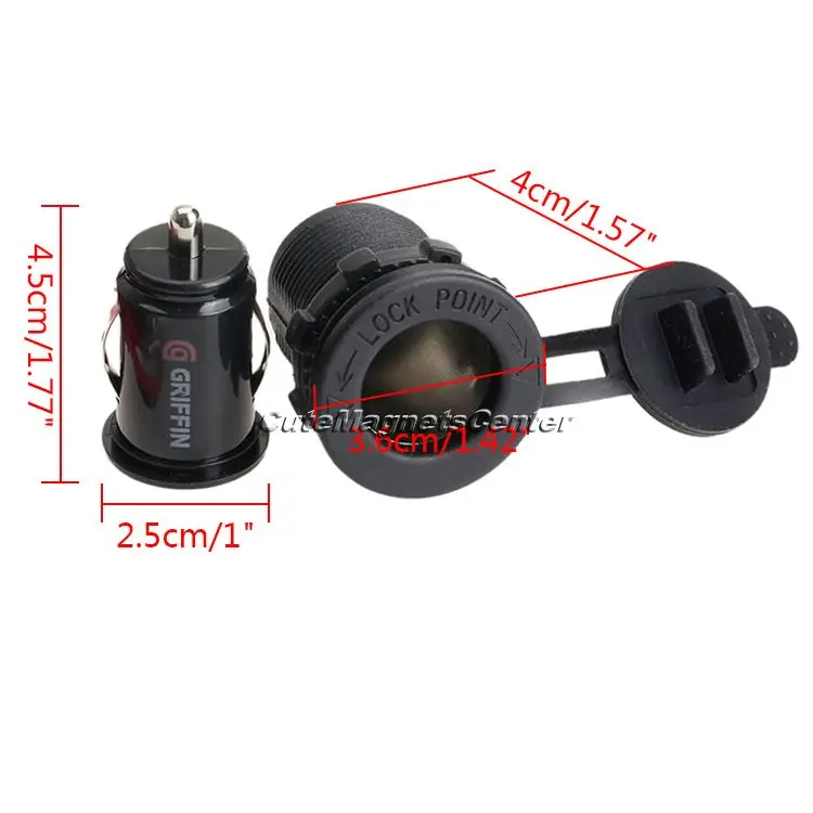 Высококачественное водонепроницаемое зарядное устройство для мотоцикла с двумя