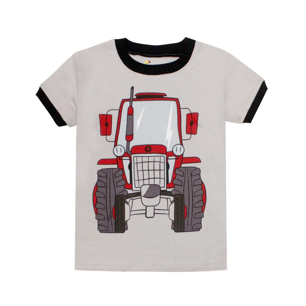 2019 летние пижамы для мальчиков детские с принтом квадроцикла автомобилем одежда