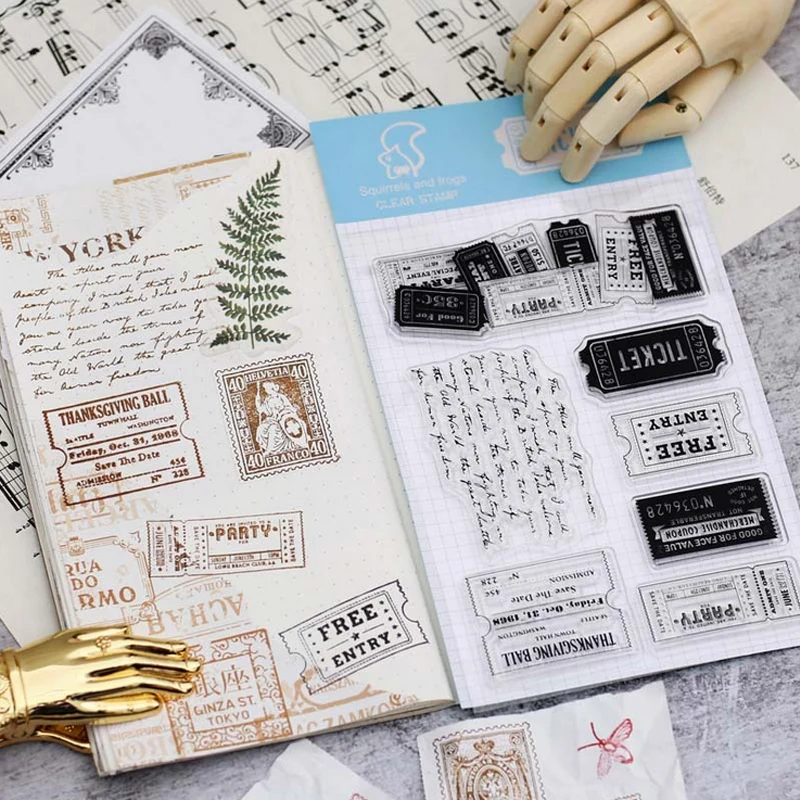 vintage plant insect transparent silicone clear stamp for scrapbooking album DIY craft decoration rubber stationery | Канцтовары для