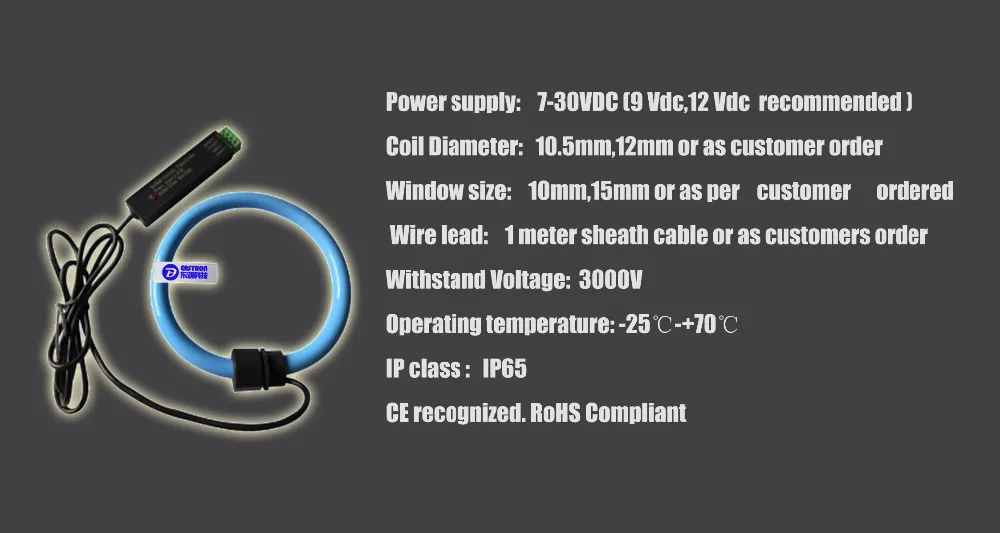 Пояс Роговского трансформатор тока ESCT-RC060 100A-800A/0,333 V