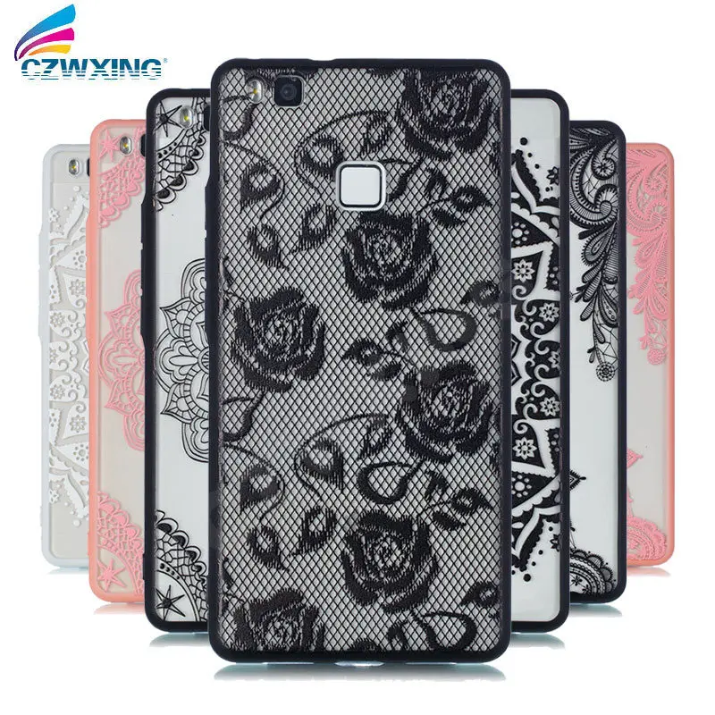 Floral Lace Mandala Case For Huawei P9 Lite 2016 Hard PC+TPU Silicone Phone VNS-L21 VNS-L31 P9lite |