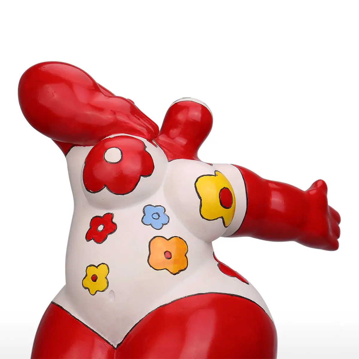 Tooarts Танцующая толстая женщина фигурка стекловолокно преувеличенное