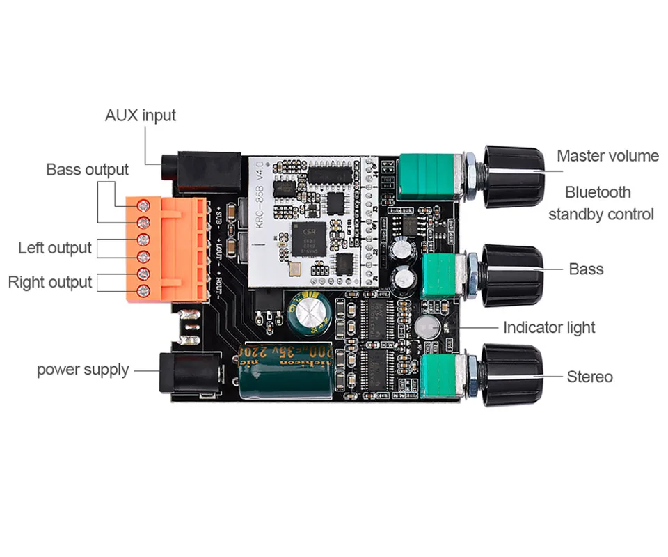AIYIMA TPA3110 2,1 усилитель звука bluetooth плата 30 Вт* 2+ 60 Вт TPA3118 Класс D AUX BTL стерео усилитель для активного динамика DIY