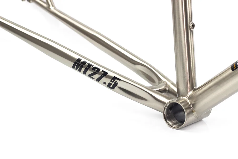Reynolds 520 CR-MO сталь MTB велосипедная Рама 27," 650B Классическая Серебряная Щетка 15,5" 1" 18,5" Цунами высокое качество