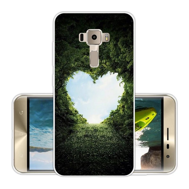 Для Asus Zenfone 3 ZE520KL синяя Задняя Крышка Прозрачный Мягкий ТПУ силиконовый чехол DIY