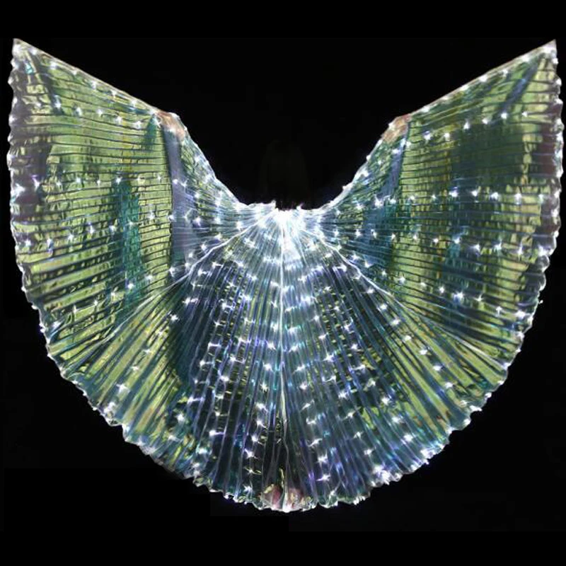 

Belly Dance Wing 316 LED Isis Wings 7 Light Colors Popular Belly Dancing Stage Performance Props Wings With / Without Sticks