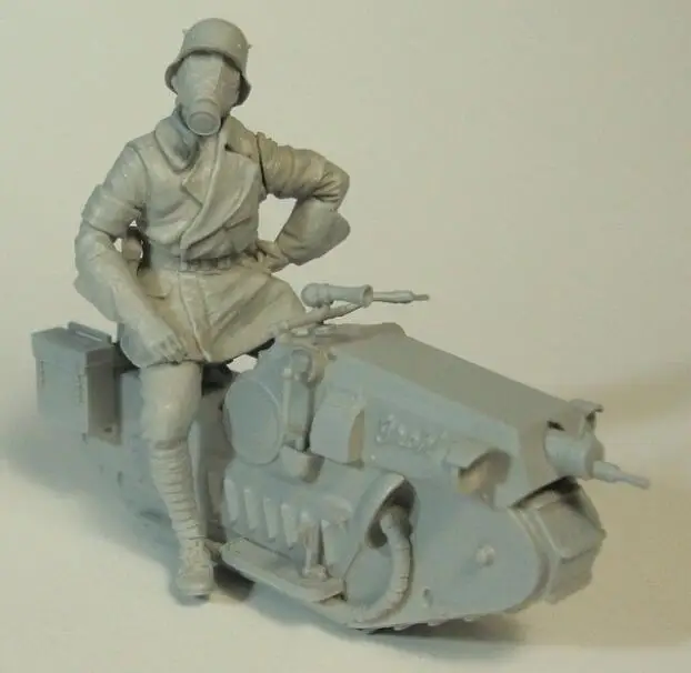 1/35 масштаб смолы фигура Строительный набор солдат с мото|Наборы для сборки