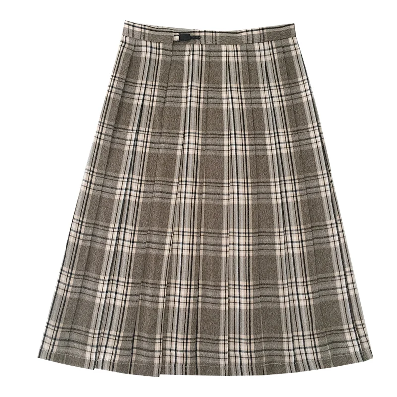 

Japanese high quality JK uniform skirt Half body pleated skirt Campus student sweet 65cm skirt