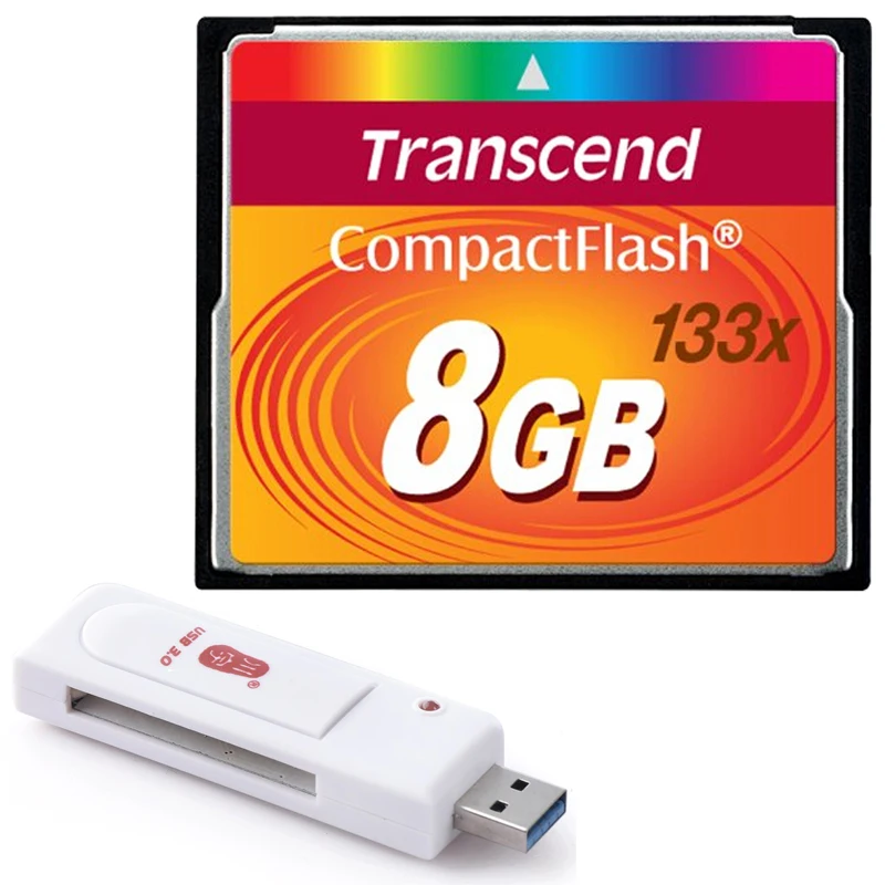 Бренд Transcend 133x CF карта 32 ГБ 16 8 4 компактная флэш памяти + USB3.0 кардридер для цифровой