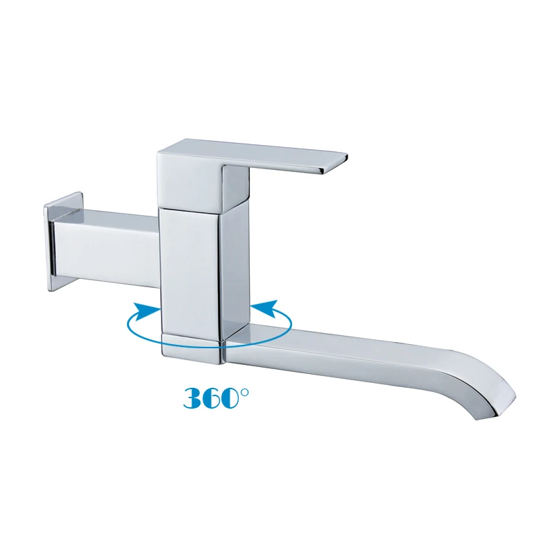 Одноместный кран для холодной воды 360 градусов Поворотный Керамический клапан