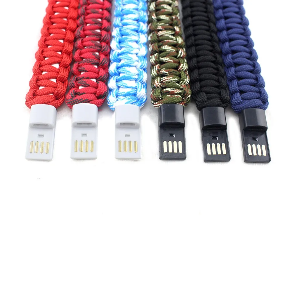 Umbrella Rope Bracelet For Samsung Xiaomi Android USB Data Cable Charger Multifunction Bracelets Bangles | Украшения и аксессуары