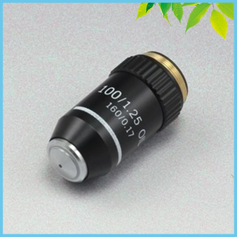 DIN45mm Oil 100X ахроматический объектив 195 100X/1 25 160/0.17 цели для биологического