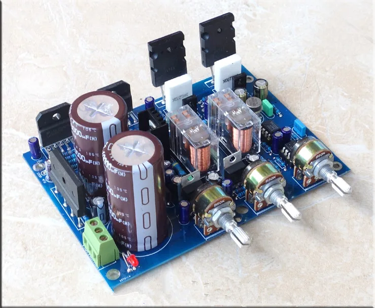 

LM3886 + 2SC5200 2saeas 68 Вт + 68 Вт + 150 Вт 2,1 канальная Плата усилителя сабвуфера