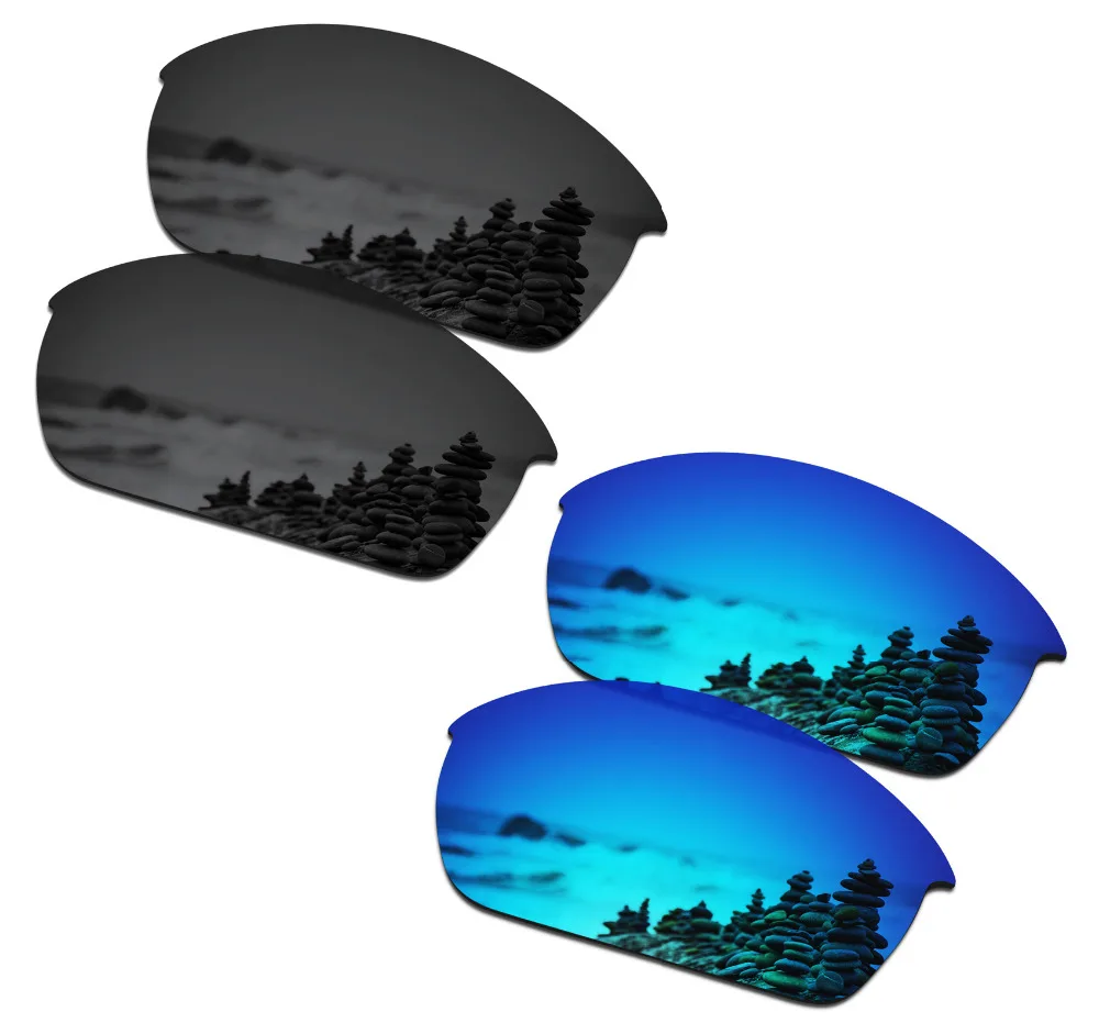 SmartVLT 2 пары поляризованных солнцезащитных очков Сменные линзы для Oakley Flak черный и