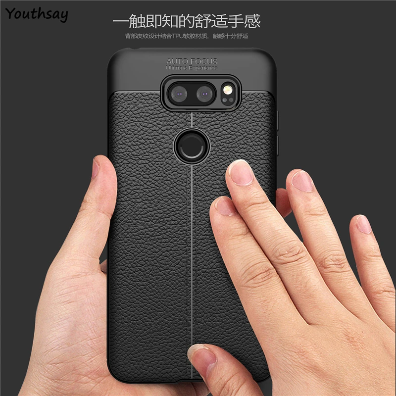 Для LG V30 чехол противоударный роскошный резиновый мягкий из ТПУ силикона для