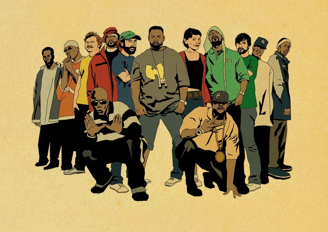 Wu-Massacre Wu-Tang Clan хип-хоп рэп музыка плакат крафт reteo рок плакат Настенная Наклейка винтажный плакат искусство огромный Принт плакат