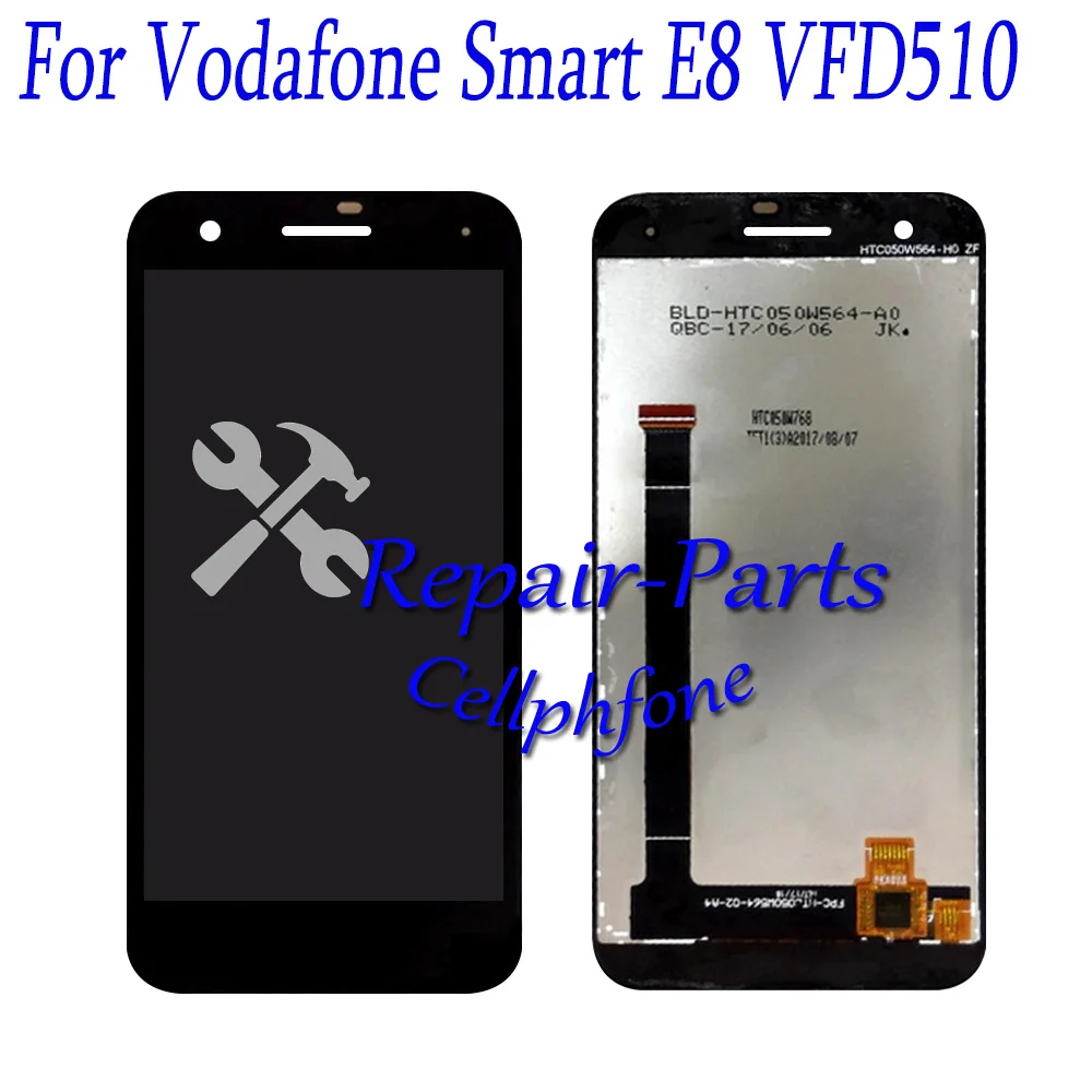Черный Полный ЖК-дисплей + сенсорный экран digitizer сборка для Vodafone Smart e8 VFD510 VFD-510