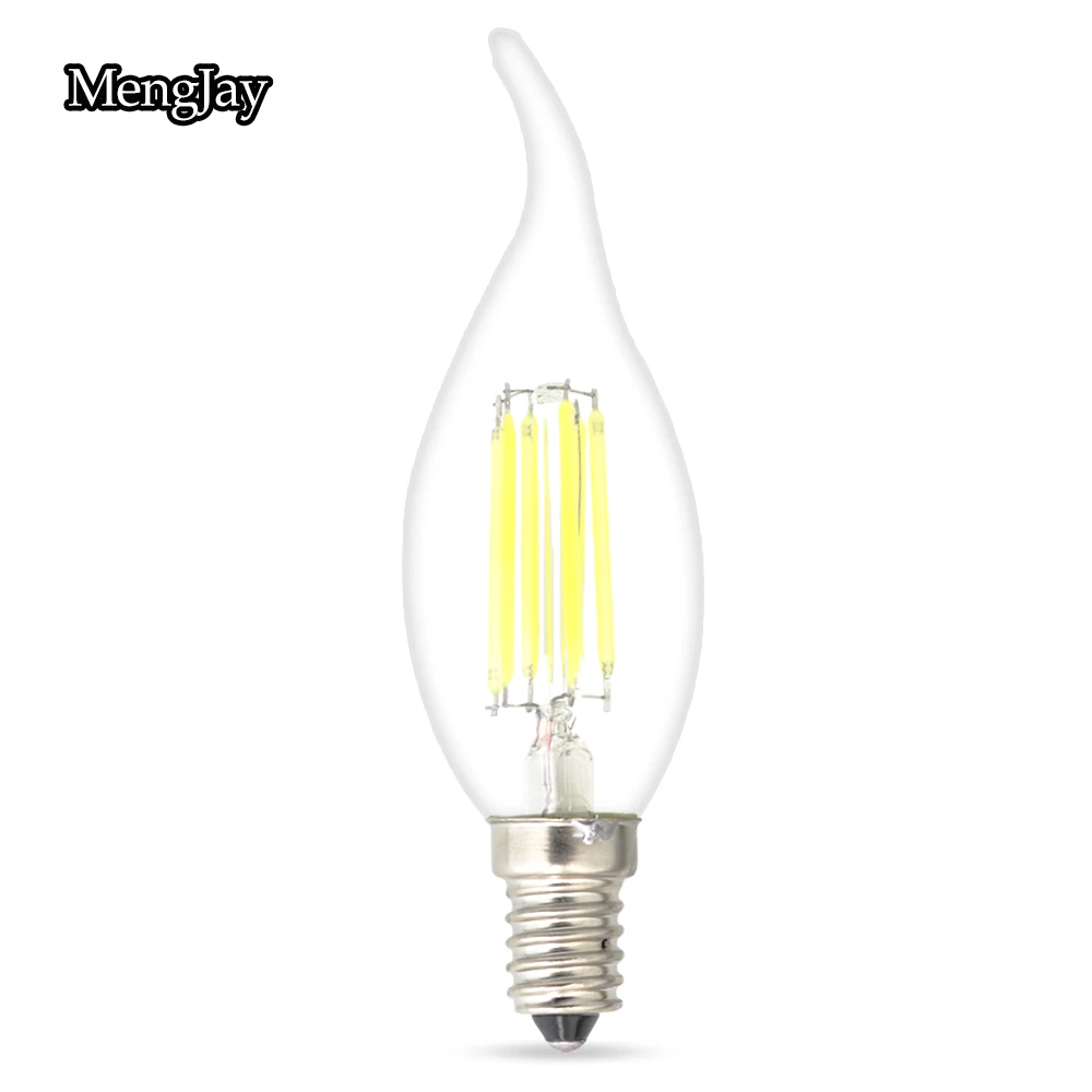 1 х один год гарантии светодиодные вольфрамовые свечи высокой яркости 4 Вт 6 e14 с