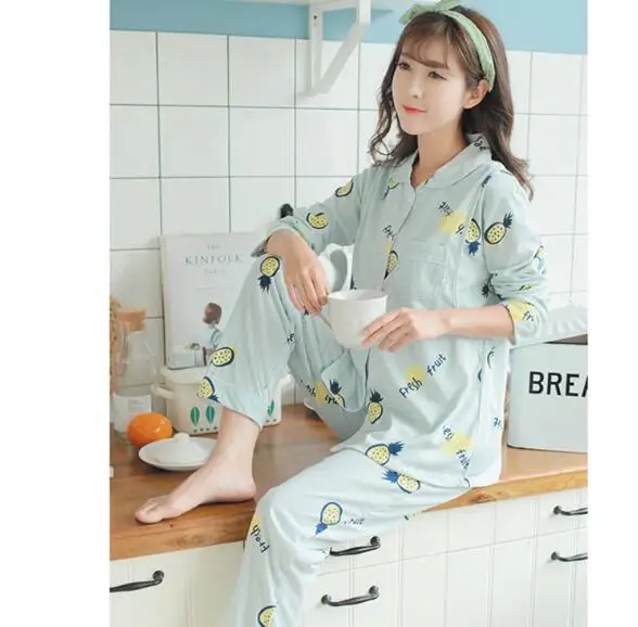 Fdfklak Пижама для кормящих матерей беременных женщин с длинным рукавом Одежда