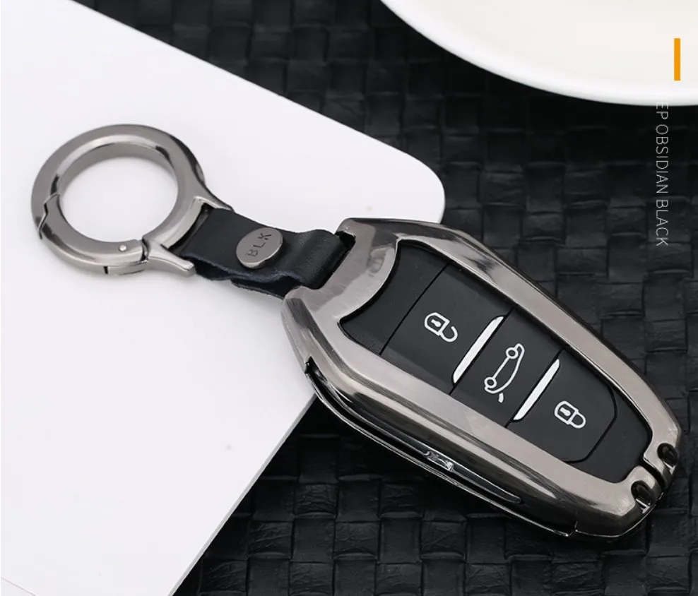 Автомобильный брелок для ключей держатель для peugeot 2008 3008 301 508 408 301 для Citroen Elysee C4L C3-XR DS6 смарт-ключ аксессуары для интерьера - Название цвета: gun