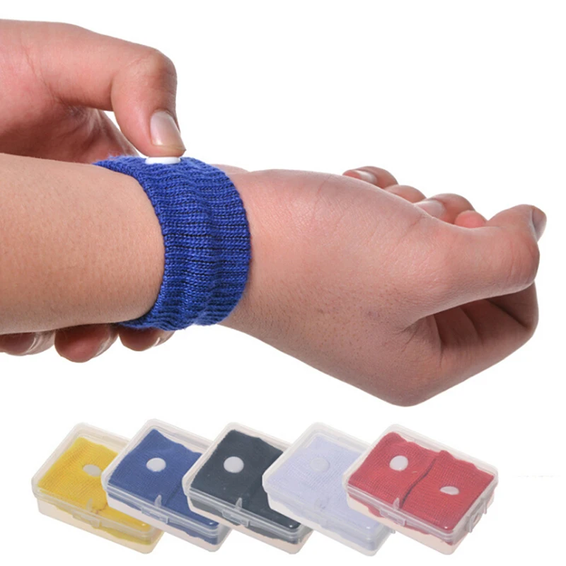 

2PCS/1PCS Sickness Car Motion Sea Sick Ship Plane Adjustable Travel Reusable CottonWrist Band Anti Nausea Wristbands Hot Sale