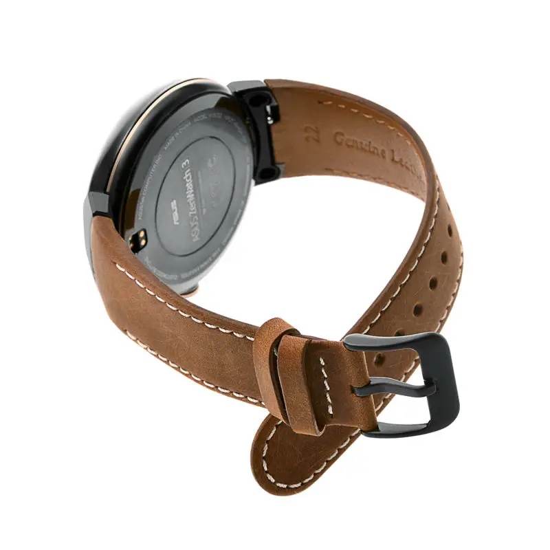 Для ASUS ZenWatch 3 Band, винтажный ремешок для часов из натуральной кожи, сменный ремешок для часов с безопасной металлической застежкой