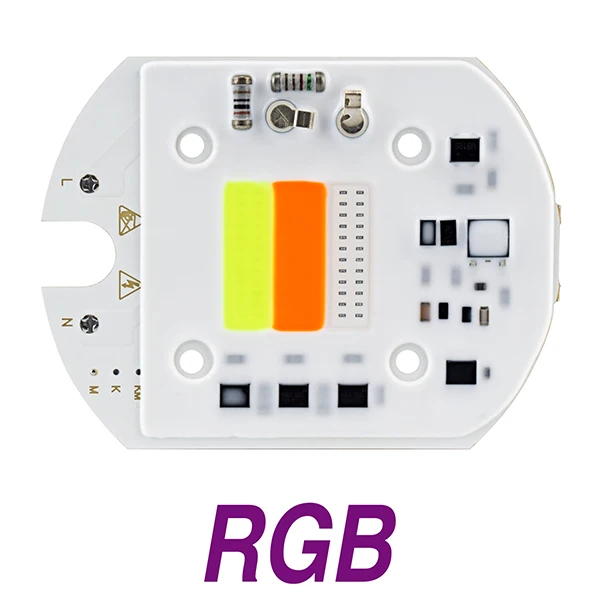 5PCS LED RGB Chip 5 шт./лот светодиодный RGB COB Чип Красочный 30 Вт 220 В Смарт IC чип для DIY прожектор светильник из бисера для квадратного шоссе наружная стена - Испускаемый цвет: 5PCS LED RGB Chip