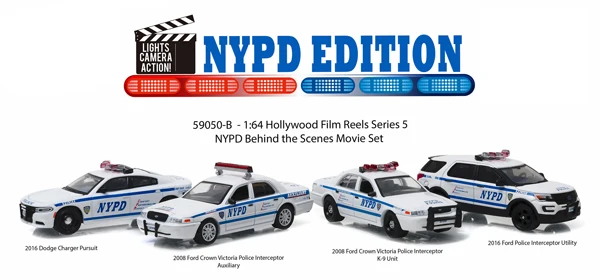 Зеленый светильник 1: 64 Holly wood фильм серии 5-NYPD бутик сплава игрушки для детей модель оригинальная коробка