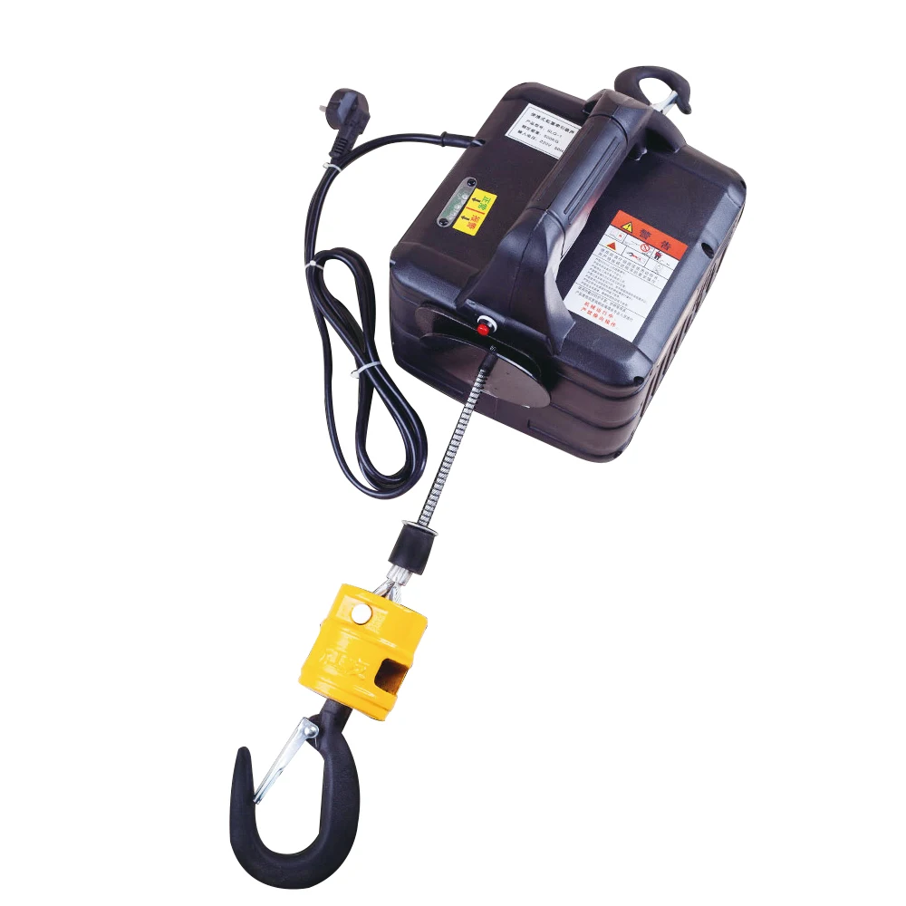 200KG Electric hoist Portable electric hand winch traction block steel wire rope lifting towing 220V/110V | Инструменты