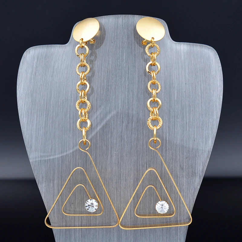 Женские Висячие серьги ZEADear длинные висячие с кубическим цирконием вечерние |