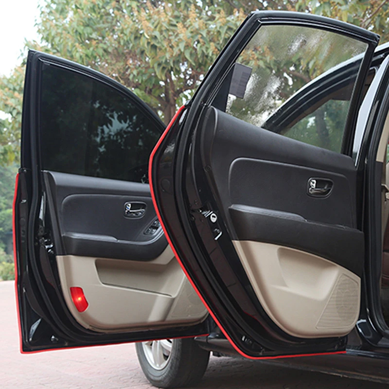 5 м черная ПВХ u-образная Универсальная автомобильная дверная решетка защита края