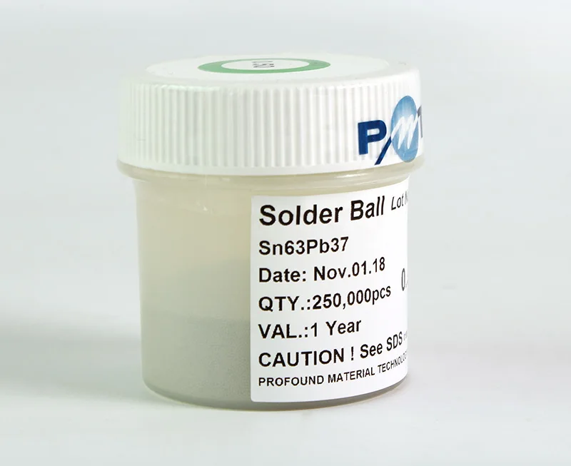 PMTC Sn63Pb37 BGA свинцовый припой в шариках 250 K/бутылка 0,2/0,25/0,3/0,35/0,4/0,45/0,5/0,55/0,6/0,65/0,76 для SMT/PCB фрезерный станок для BGA паяльная