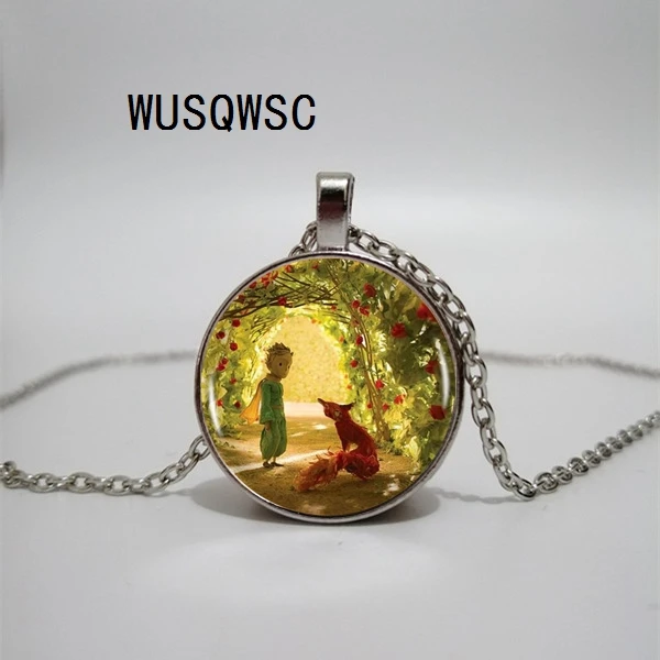 WUSQWSC Little Prince Logo Crystal Pendant Necklace Women Fashion Jewelry Men Private Custom Picture | Украшения и аксессуары
