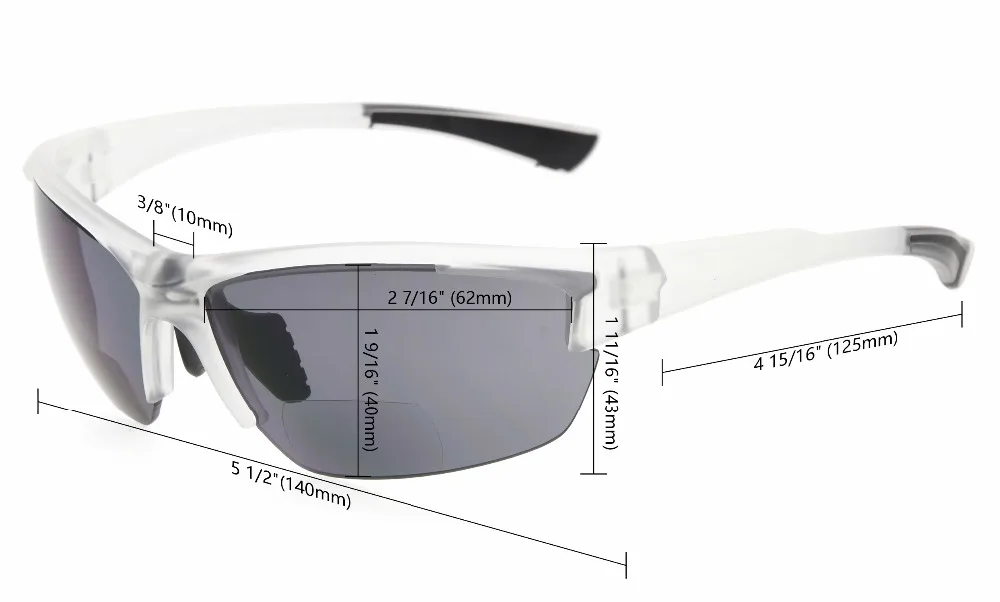 SG901 Eyekepper TR90 спортивные половина оправы двухфокусные солнцезащитные очки Бейсбол работает во время вождения и рыбалки Гольф Софтбол пеший туризм, чтение