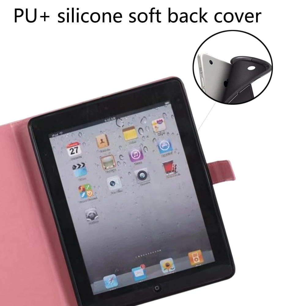 Чехол для iPad 2/3/4 Новый чехол 2017 2018 9 7 дюйма простой мягкий из искусственной кожи на